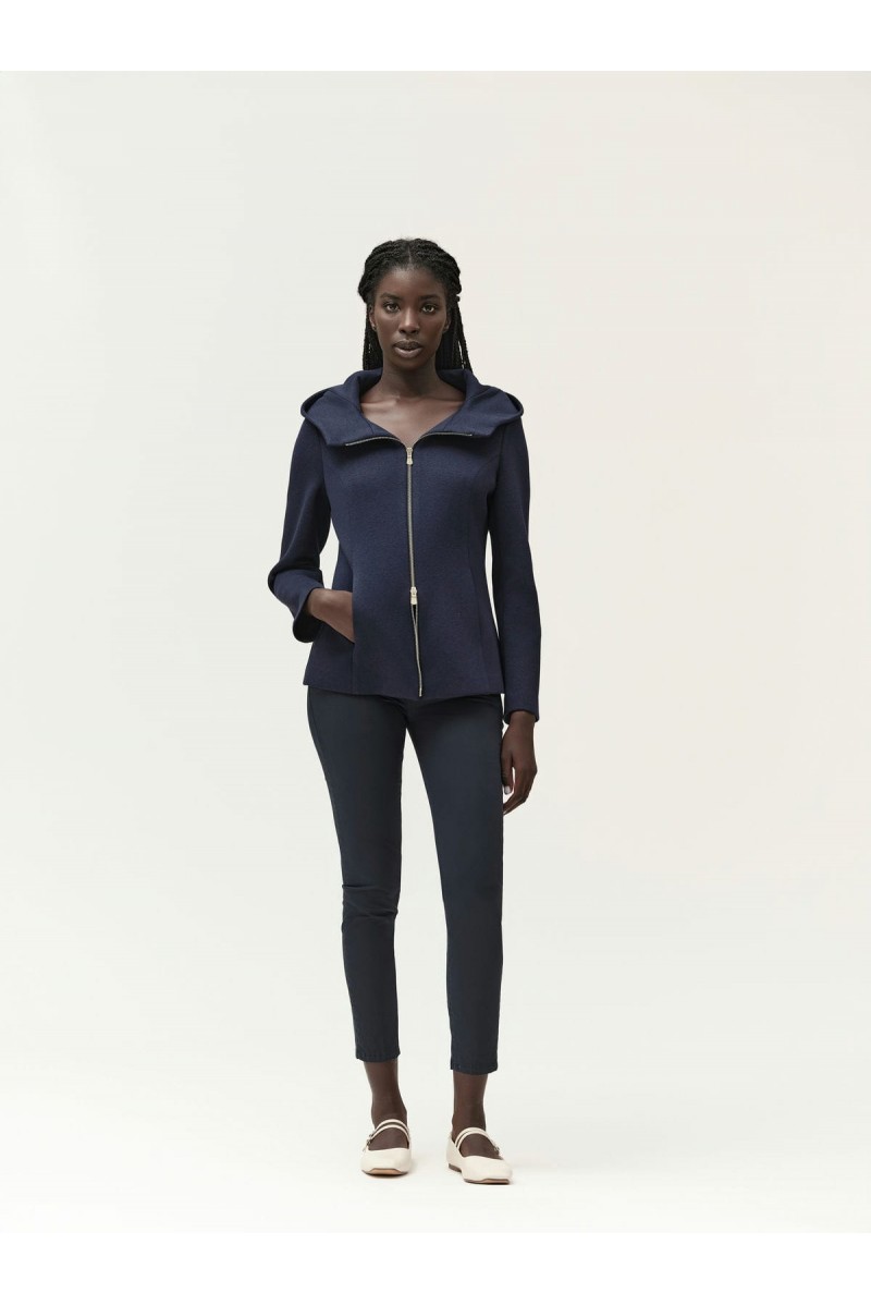 GIACCA IN  NEOPRENE CON CAPPUCCIO - WW30549