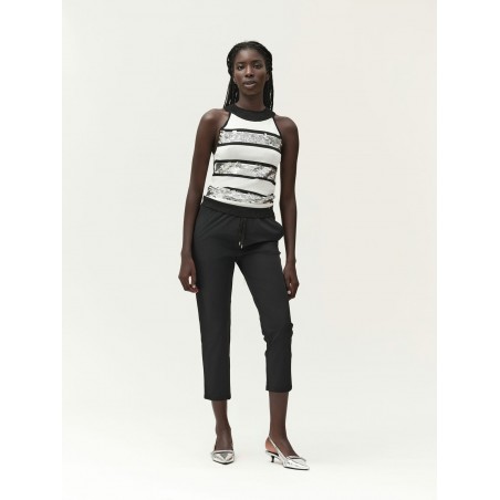 PANTALONE CON COULISSE TESSUTO TECNICO - WW30552