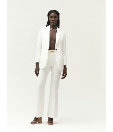 PANTALONE IN BI-STRETCH CON APPLICAZIONE ORO - WW30554