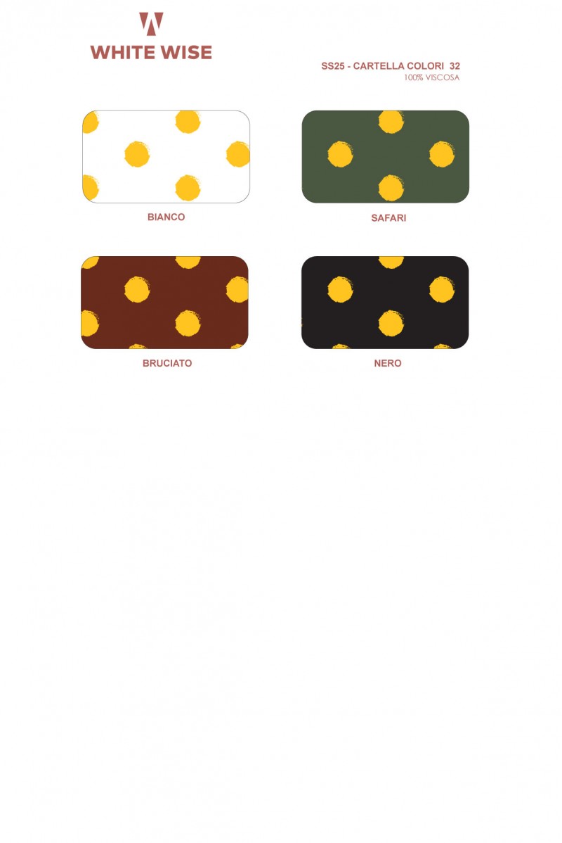 WHITE WISE ABITO CON DRAPPEGGIO MUSSOLA FANTASIA - WW30615 