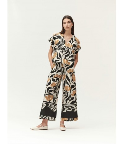 PANTALONE AMPIO IN COTONE  FANTASIA - WW30700