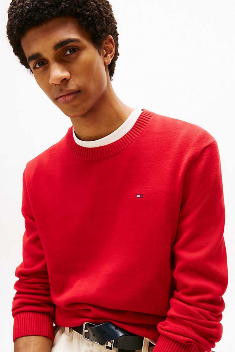 TOMMY HILFIGER MAGLIA GIROCOLLO JEANSERIA