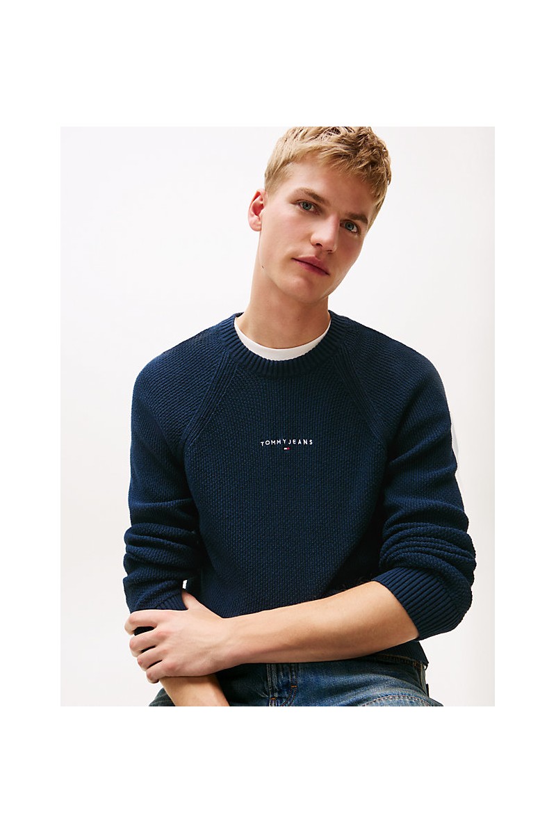TOMMY HILFIGER MAGLIA GIROCOLLO JEANSERIA
