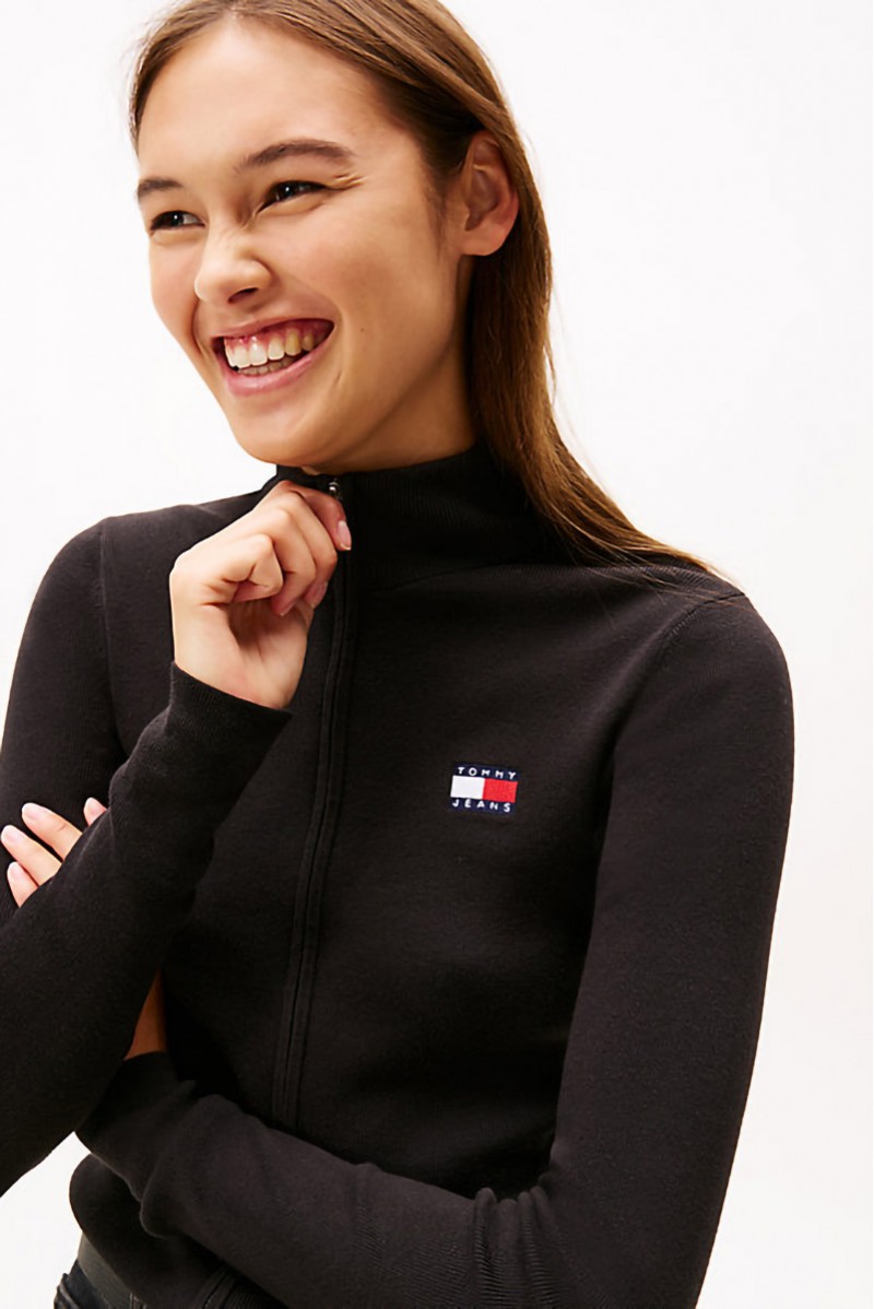 TOMMY HILFIGER CARDIGAN TUTTA ZIP JEANSERIA