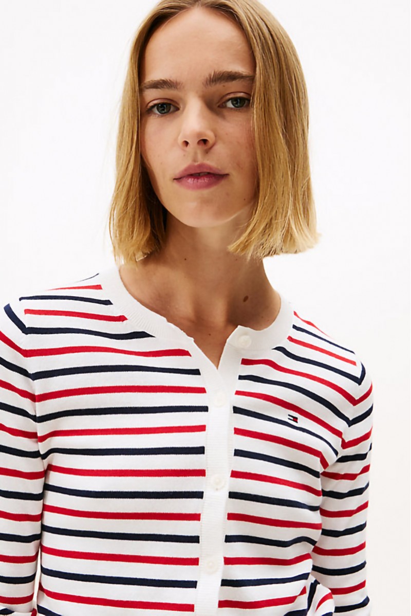TOMMY HILFIGER CARDIGAN BOTTONI JEANSERIA
