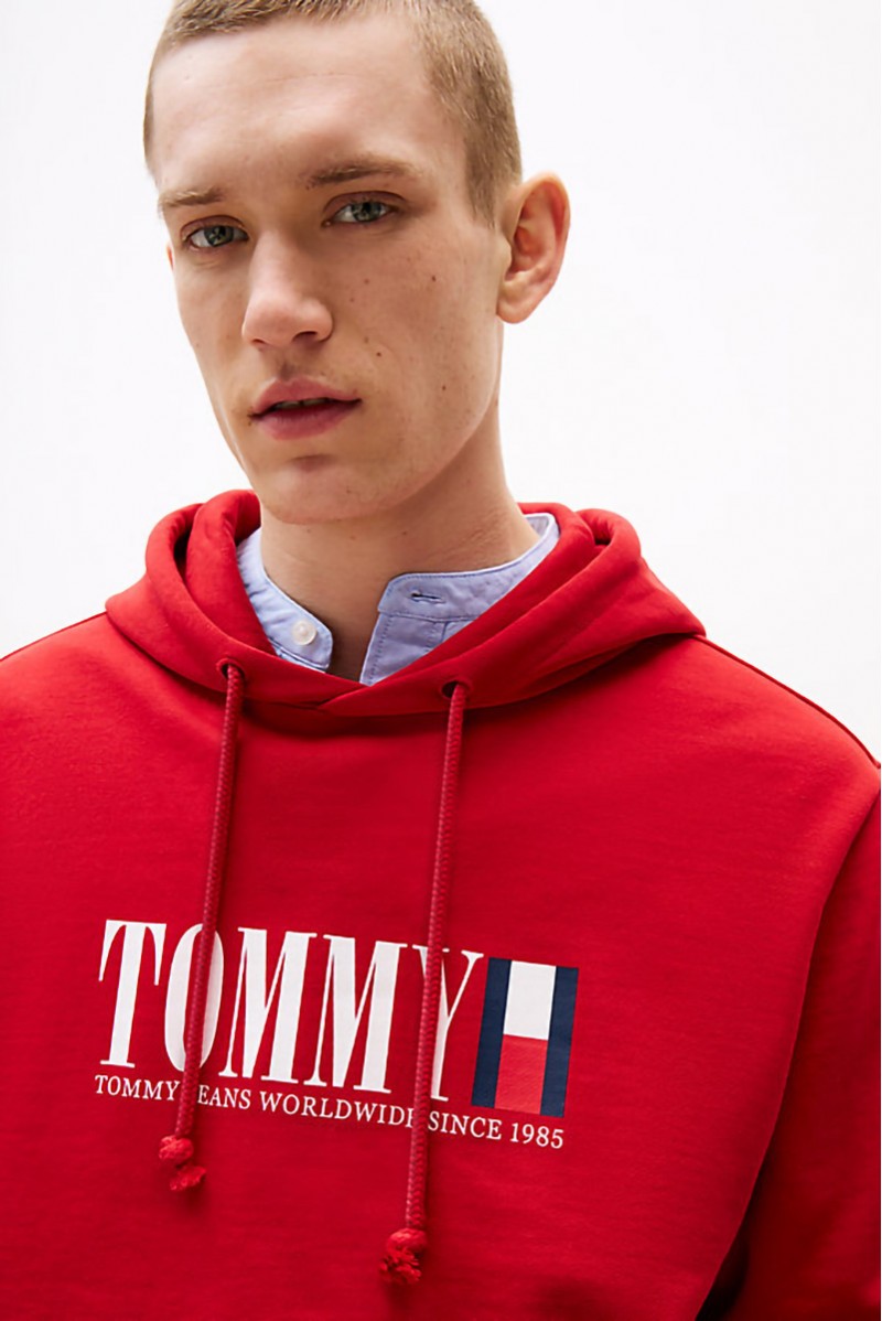 TOMMY HILFIGER FELPA CAPPUCCIO JEANSERIA