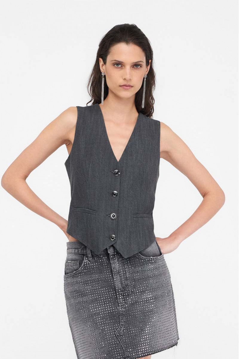 LIU JO GILET BOTTONI JEANSERIA
