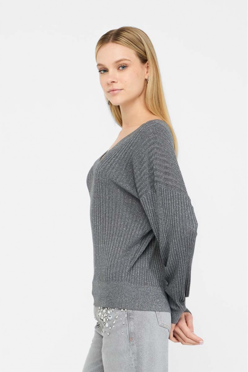 LIU JO MAGLIA SCOLLO V JEANSERIA