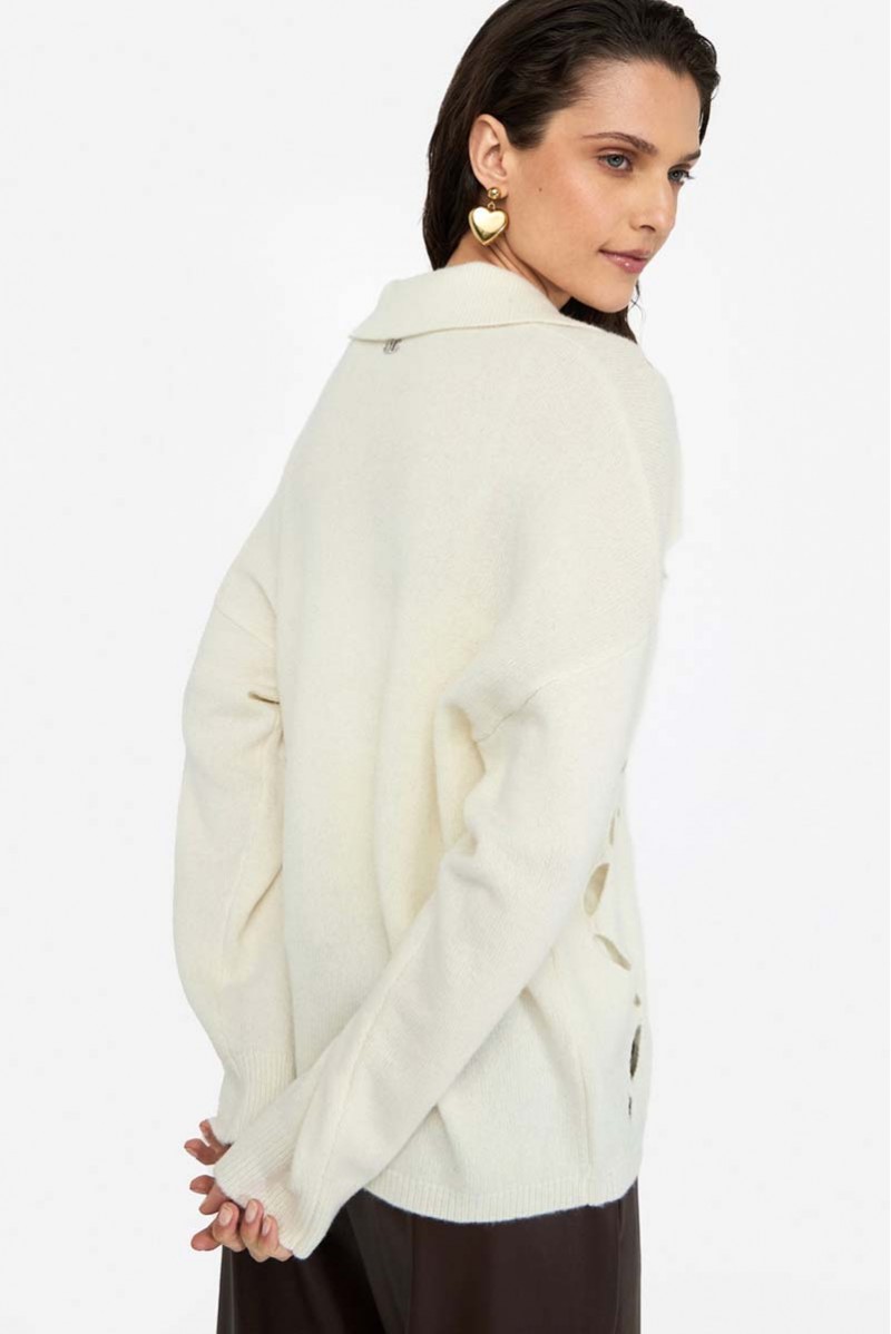 LIU JO MAGLIA SCOLLO V JEANSERIA