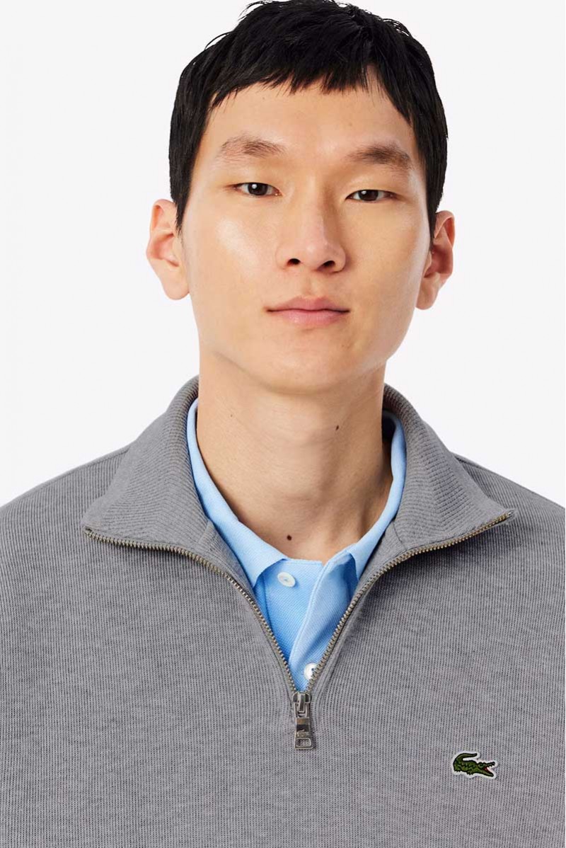 LACOSTE FELPA MEZZA ZIP CASUAL