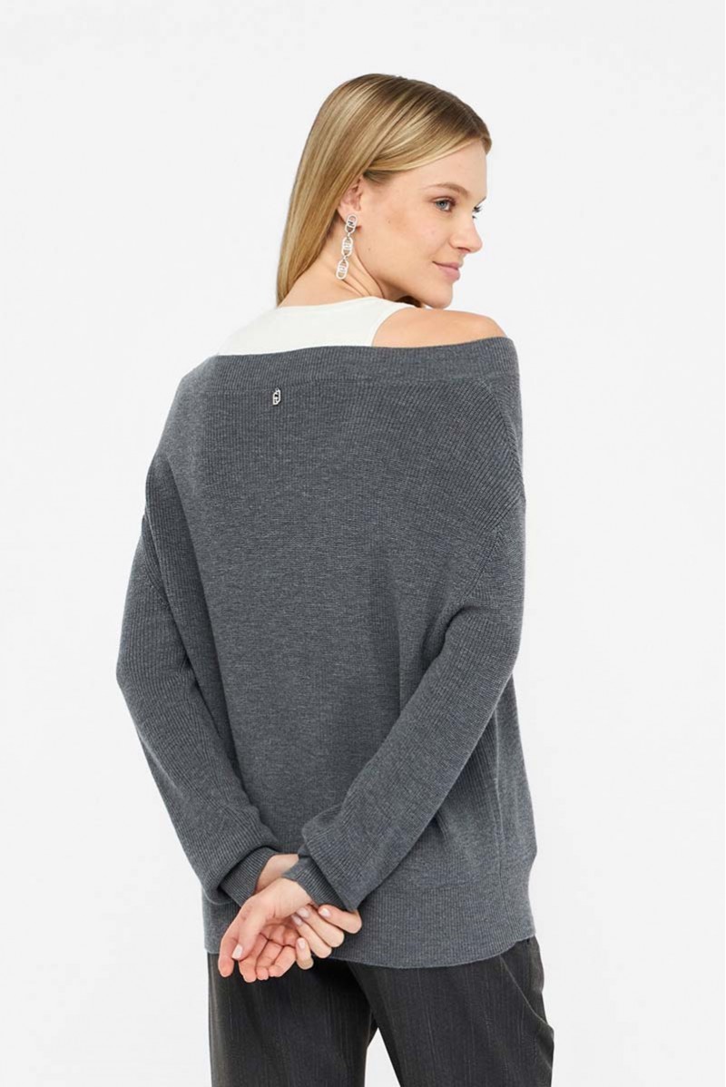LIU JO MAGLIA GIROCOLLO JEANSERIA