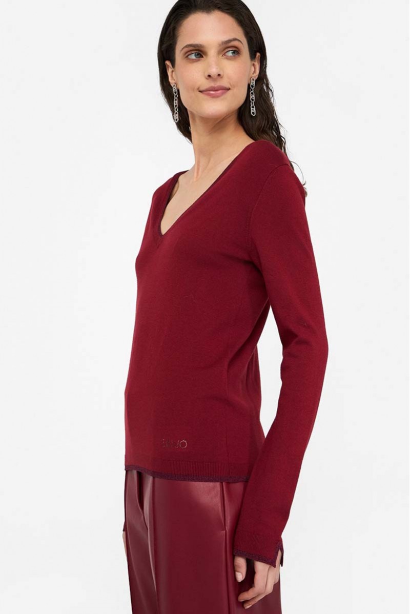 LIU JO MAGLIA SCOLLO V JEANSERIA