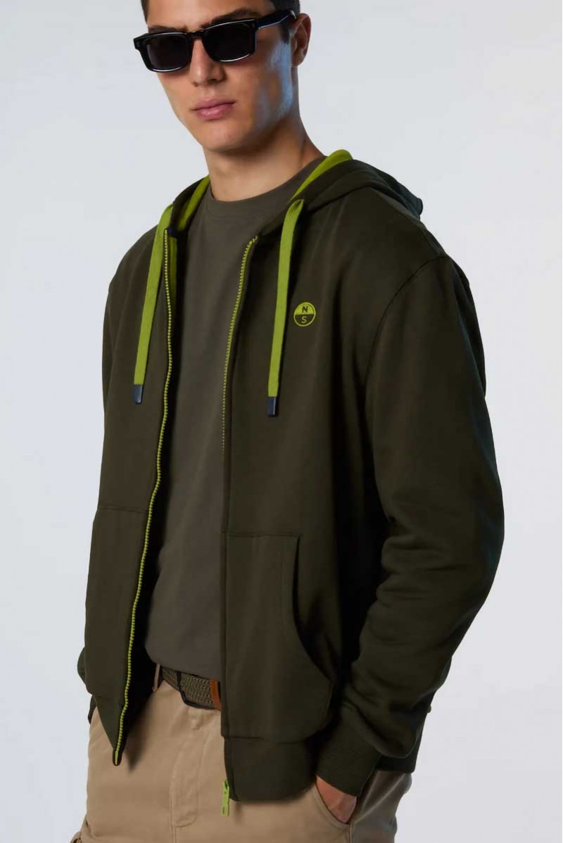 NORTH SAILS FELPA ZIP CAPPUCCIO CASUAL