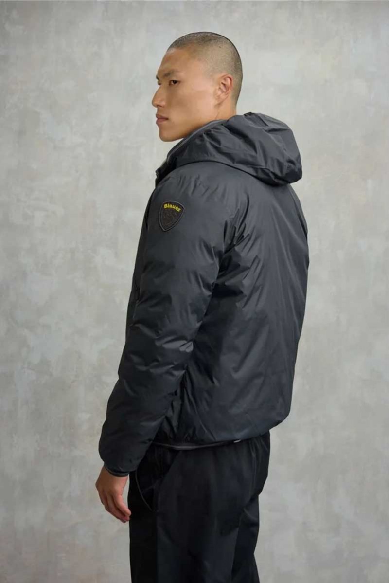 BLAUER GIUBBOTTO CON CAPPUCCIO CASUAL