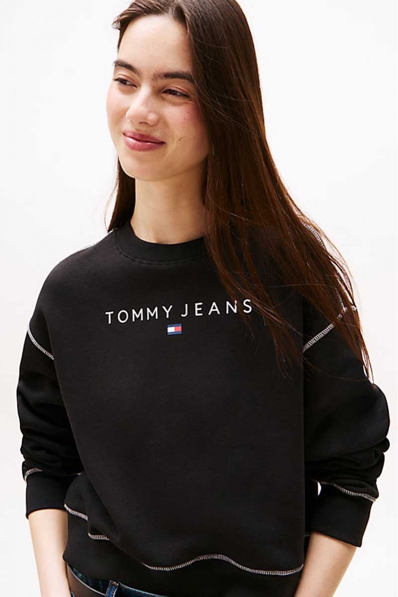 TOMMY HILFIGER FELPA GIROCOLLO JEANSERIA