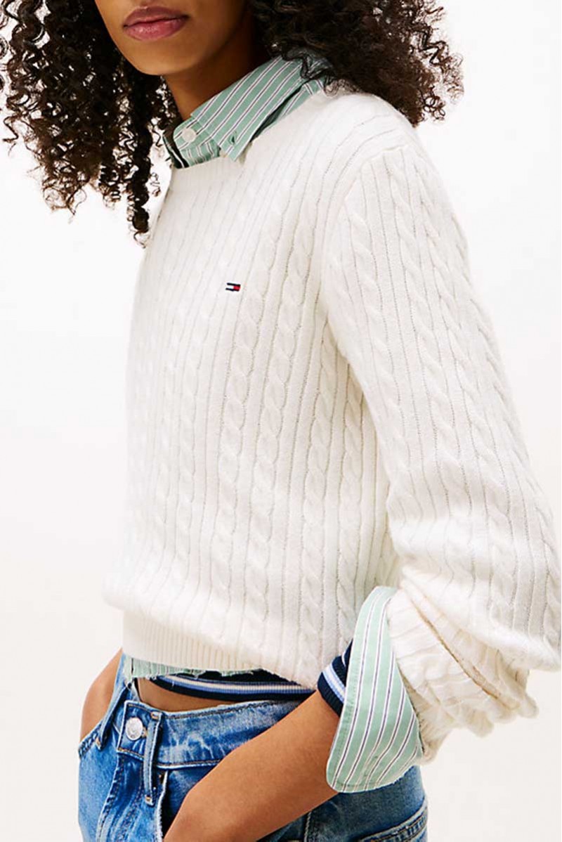 TOMMY HILFIGER MAGLIA GIROCOLLO JEANSERIA