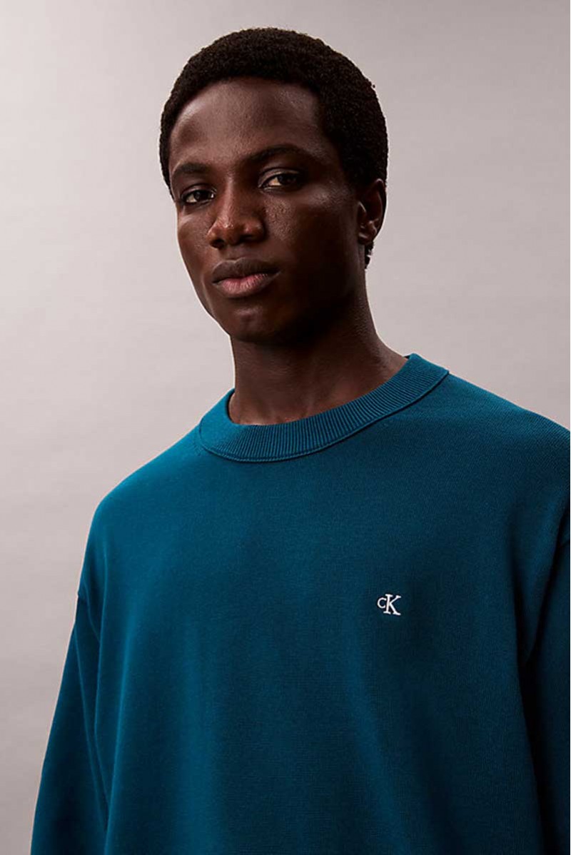 CALVIN KLEIN JEANS MAGLIA GIROCOLLO JEANSERIA