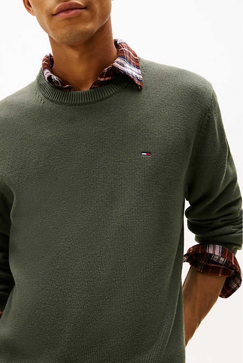 TOMMY HILFIGER MAGLIA GIROCOLLO JEANSERIA