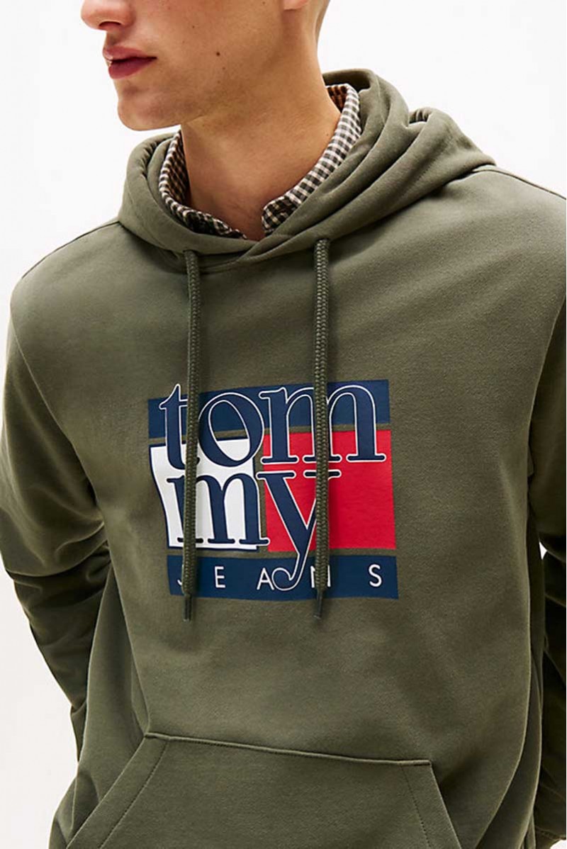 TOMMY HILFIGER FELPA CAPPUCCIO JEANSERIA