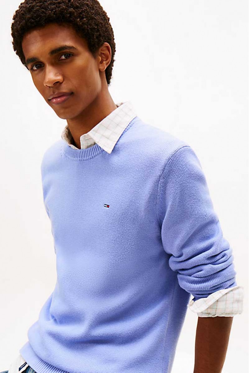 TOMMY HILFIGER MAGLIA GIROCOLLO JEANSERIA