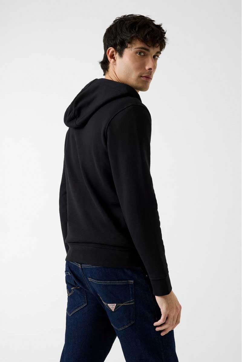 GUESS FELPA ZIP CAPPUCCIO JEANSERIA