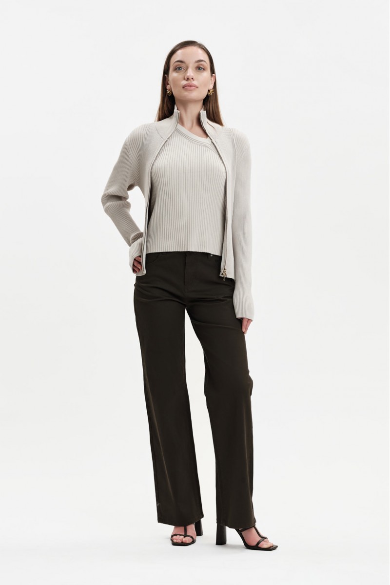 WHITE WISE CANOTTA A COSTINE SCOLLO ASIMMETRICO - WW31023 