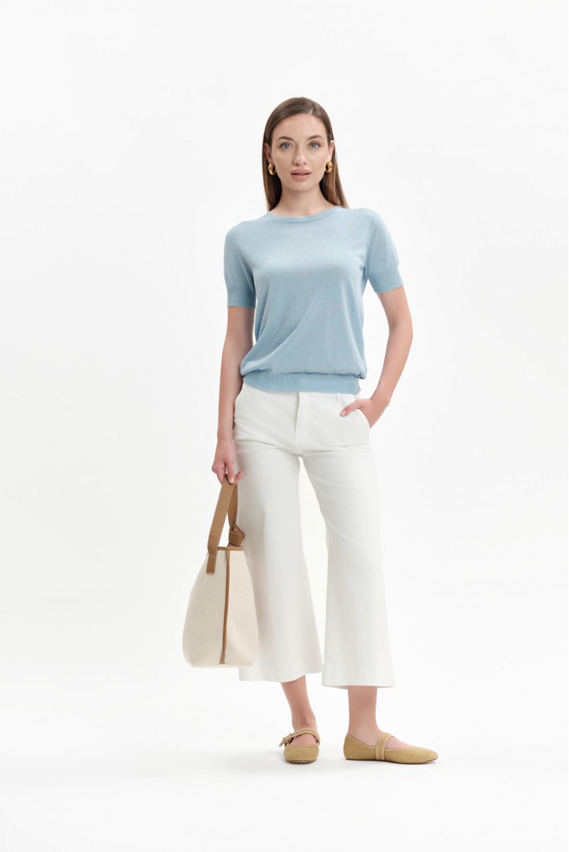 WHITE WISE AMELIA - TOTE BAG IN TELA CON CATENA - WB31006 