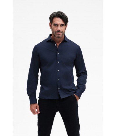 CAMICIA IN JERSEY MANICA LUNGA FILO DI SCOZIA - WU31002