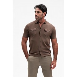 CAMICIA IN MAGLIA CON TASCONI COTONE GG14 - WU31057