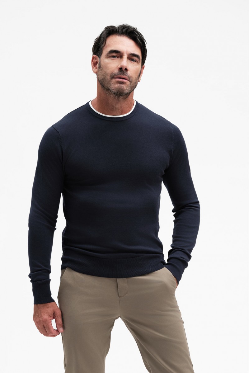 GIROCOLLO CON COLLO TAGLIO VIVO COTONE GG14 - WU31058