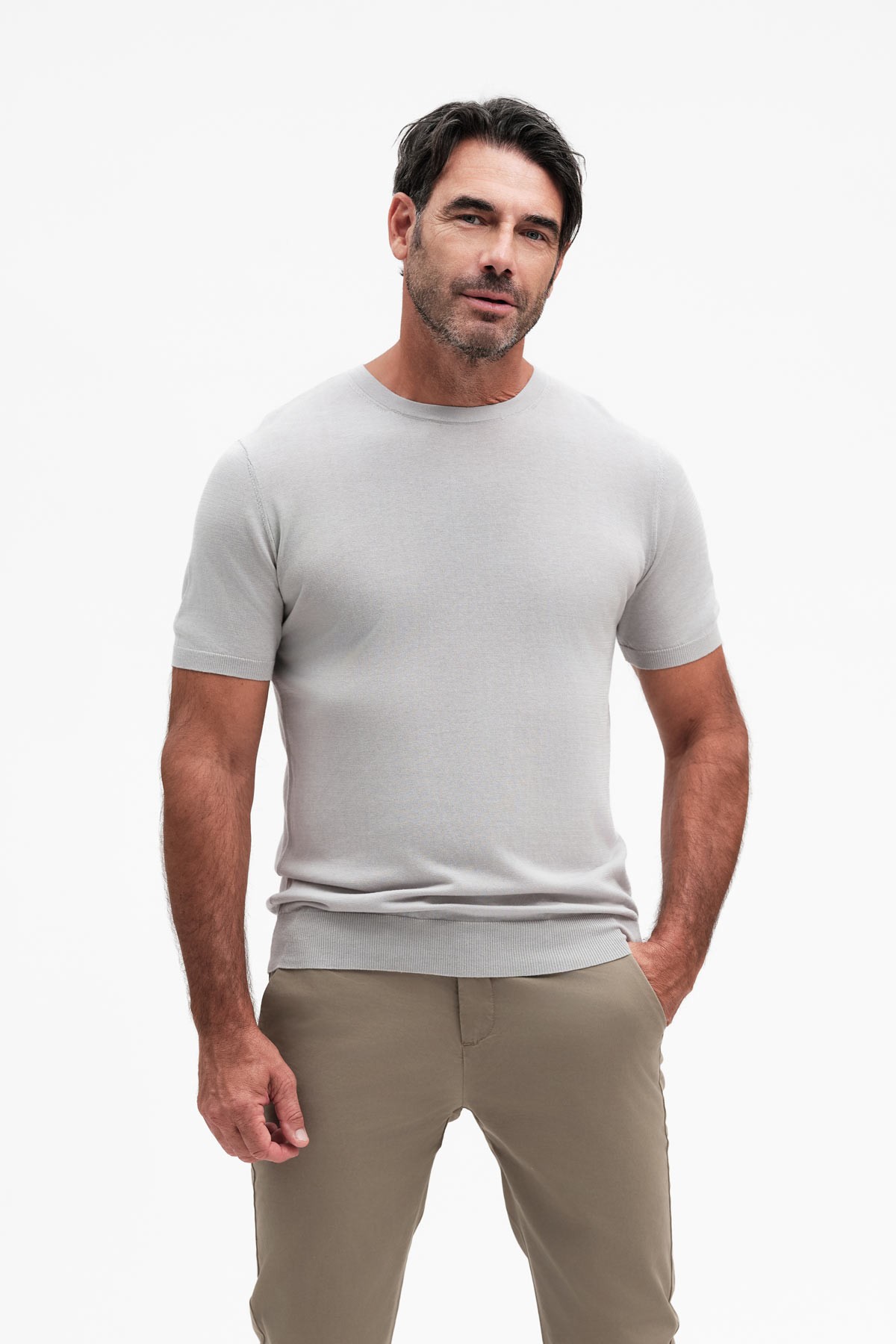 GIROCOLLO MANICA CORTA MISTO SETA GG14 - WU31110