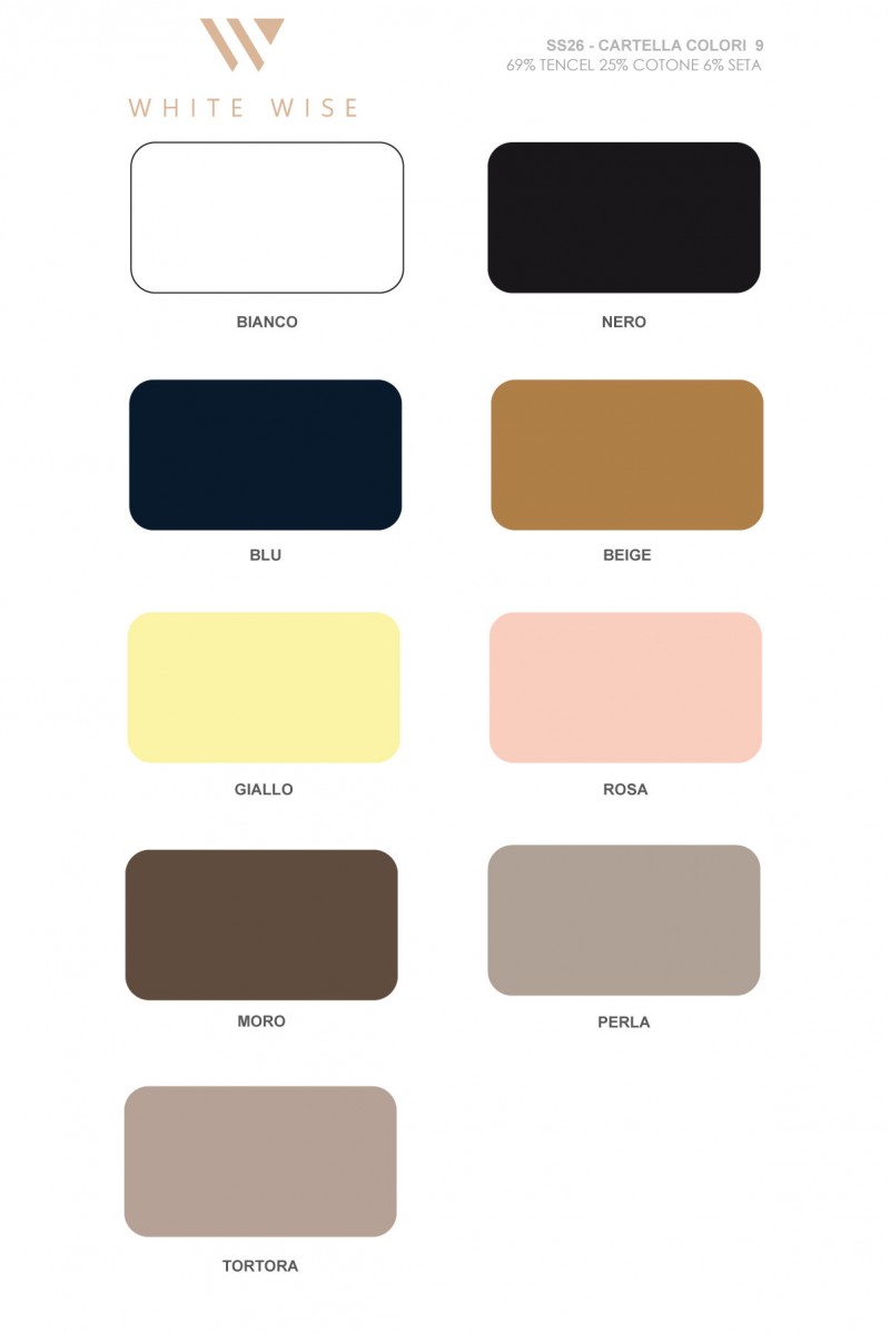 WHITE WISE CAMICIA IN MAGLIA MISTO SETA CON TASCONI GG14 - WU31112 