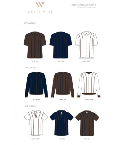 GIROCOLLO A RIGHE MISTO SETA GG14 - WU31117