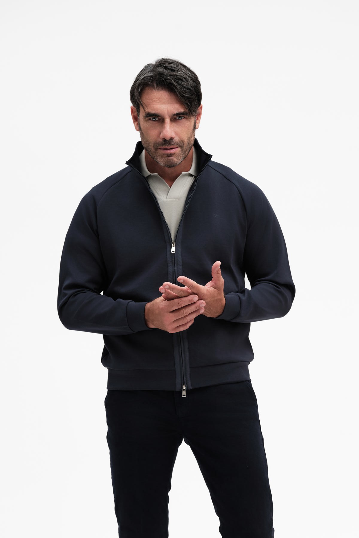 FELPA CON ZIP E PISTAGNA - WU31151