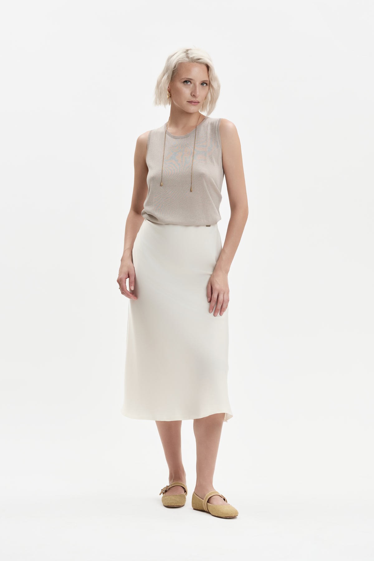 CANOTTA IN MAGLIA VISCOSA SETA - WW31002