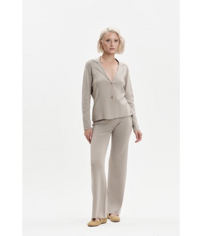 GIACCA IN MAGLIA CON COLLO REVERS VISCOSA SETA - WW31013