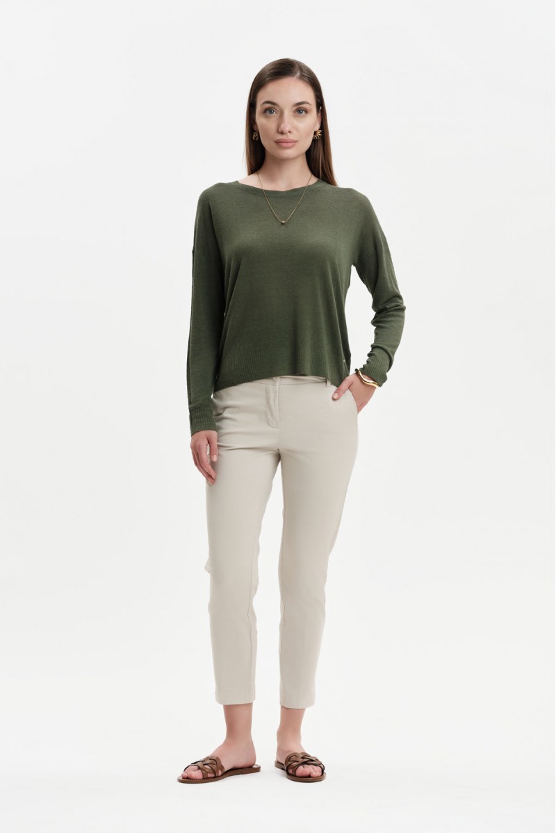 GIROCOLLO MISTO LINO SPALLA SCESA - WW31041