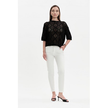 MAGLIA OVER LAVORAZIONE TRAFORO - WW31060