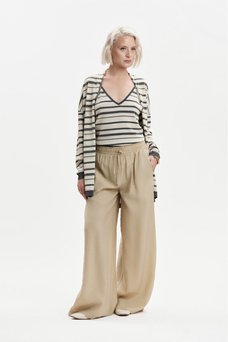 CANOTTA A RIGHE LUREX - WW31067