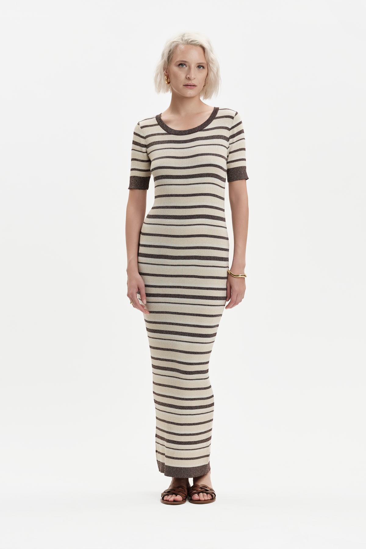 ABITO IN MAGLIA RIGHE LUREX - WW31068