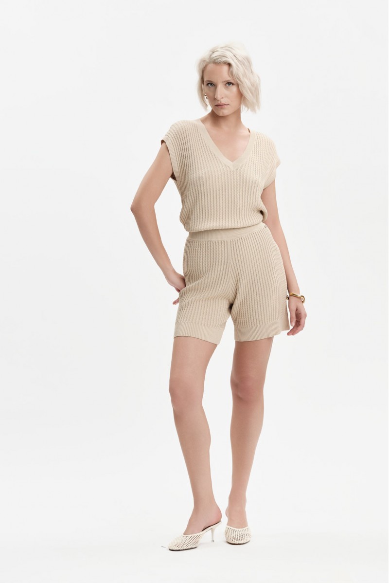SHORTS IN MAGLIA TRECCE - WW31075