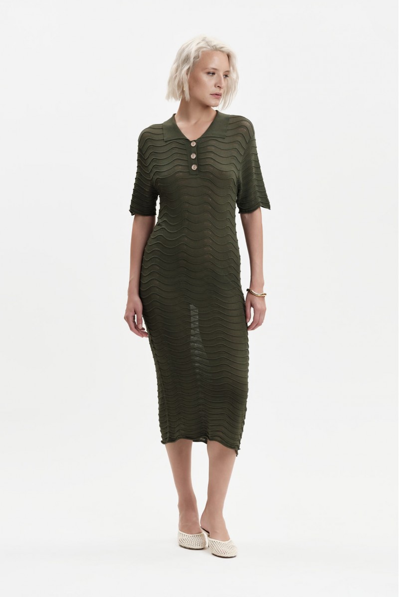 ABITO IN MAGLIA LAVORAZIONE ONDULATA - WW31083