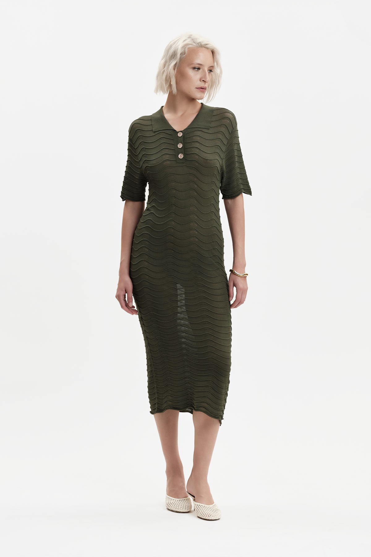 ABITO IN MAGLIA LAVORAZIONE ONDULATA - WW31083