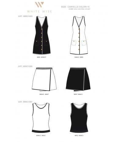 GONNA IN MAGLIA CON DETTAGLIO TRECCINA - WW31086