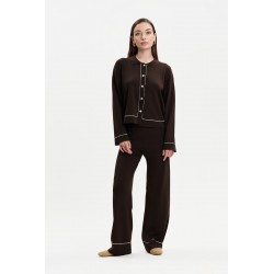 CAMICIA IN MAGLIA CON PIPING - WW31090