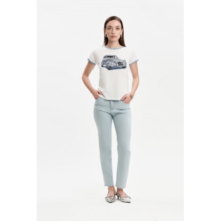 T-SHIRT VINTAGE CAR QUADRETTI - WW31108