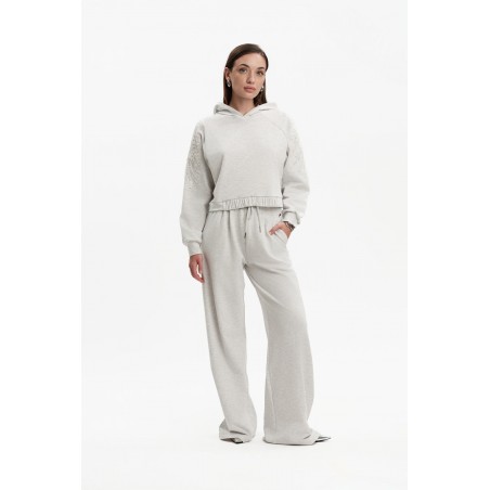 FELPA CROPPED CON CAPPUCCIO E APPLICAZIONI - WW31134_A