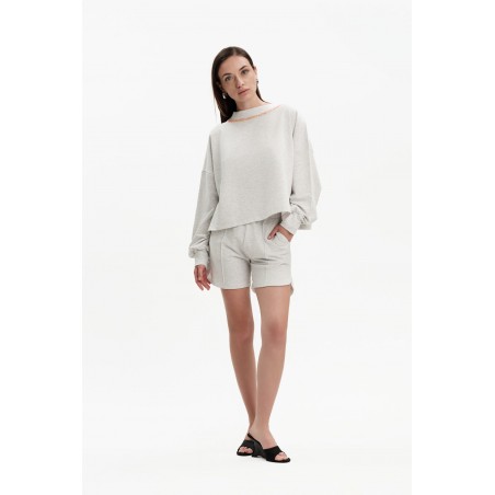 FELPA GIROCOLLO CON PASSAMANERIA - WW31135