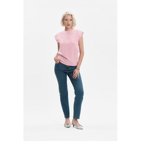 T-SHIRT SMANICATA CON BORCHIA PIATTA - WW31157