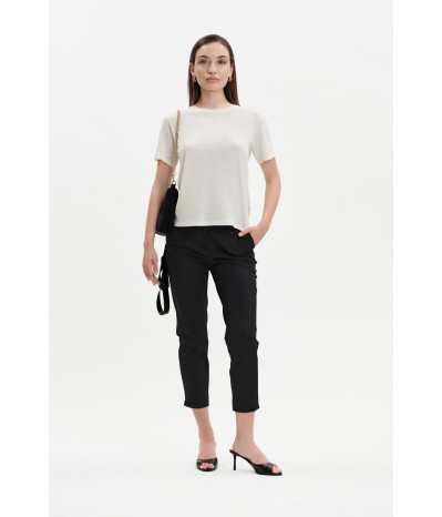 T-SHIRT OVERSIZE MISTO LINO - WW31175